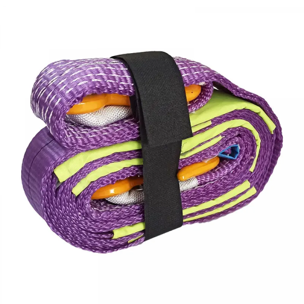 Буксировочный ремень Prommetey 2.5 т, 8 м (крюк-крюк) с мешочком для хранения