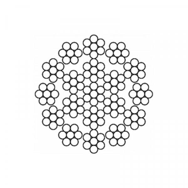 Канат (трос) сталевий DIN 3069 SE 9 мм (ціна вказана за 1 метр)