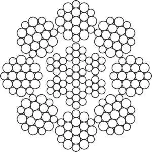 Канат (трос) сталевий EN 12385-5, 8x19W-IWRC 6.5 мм вантажолюдський (ціна вказана за 1 метр)