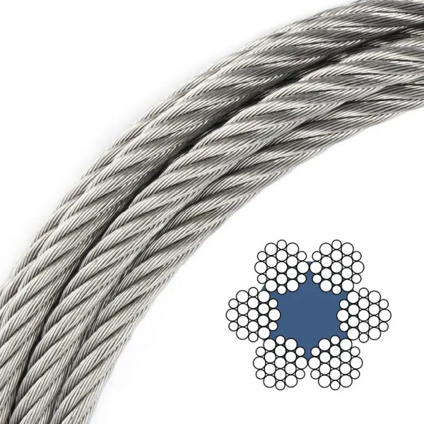 Канат (трос) стальной ГОСТ 2688-80 6.9 мм (цена указана за 1 метр)