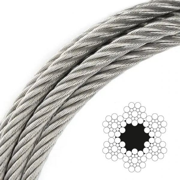 Канат (трос) стальной ГОСТ 3077-80 13 мм грузочеловеческий (цена указана за 1 метр)