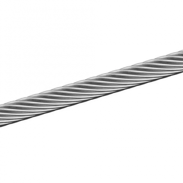 Канат (трос) сталевий оцинкований DIN 3055, 6x7-FC 4 мм (ціна вказана за 1 метр, замовлення кратно 10м)