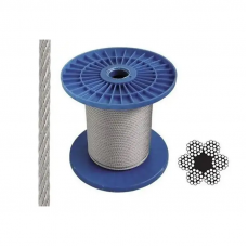 Канат (трос) сталевий оцинкований DIN 3060, 6x19M-FC 8 мм (ціна вказана за 1 метр, замовлення кратно 10м)