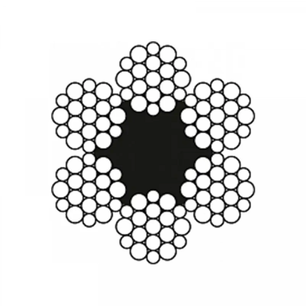 Канат (трос) стальной оцинкованный ГОСТ 2688-80 6.2 мм (цена указана за 1 метр, заказ кратно 10м)