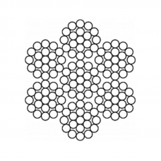 Канат (трос) стальной оцинкованный ГОСТ 3067-88 6.2 мм (цена указана за 1 метр, заказ кратно 10м)