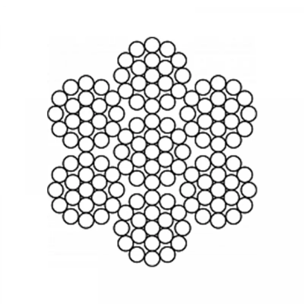 Канат (трос) стальной оцинкованный ГОСТ 3067-88 7.6 мм (цена указана за 1 метр, заказ кратно 10м)