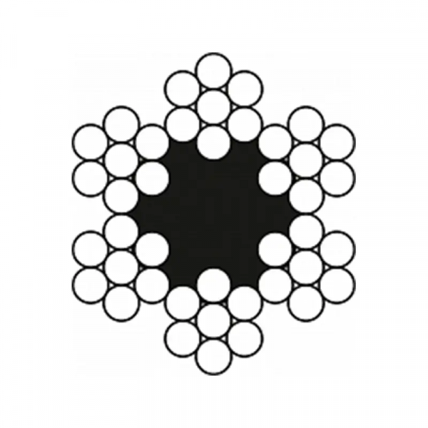 Канат (трос) стальной оцинкованный ГОСТ 3069-80 5.9 мм (цена указана за 1 метр, заказ кратно 10м)