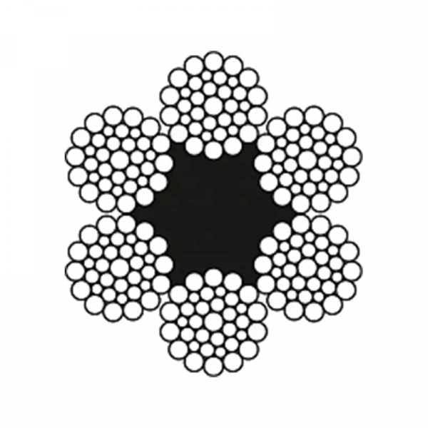 Канат (трос) стальной оцинкованный ГОСТ 7668-80 15 мм (цена указана за 1 метр, заказ кратно 10м)