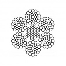 Канат (трос) стальной оцинкованный ГОСТ 7669-80 16 мм (цена указана за 1 метр, заказ кратно 10м)