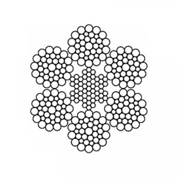 Канат (трос) стальной оцинкованный ГОСТ 7669-80 16 мм (цена указана за 1 метр, заказ кратно 10м)