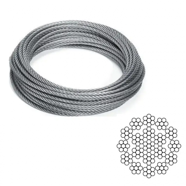 Канат (трос) сталевий DIN 3069 SE 11 мм (ціна вказана за 1 метр)