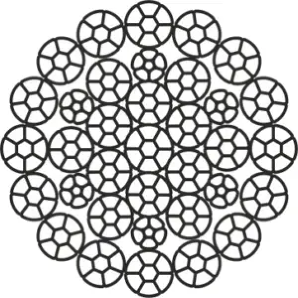 Канат (трос) стальной EN 12385-4 20 мм (цена указана в 1 метре)