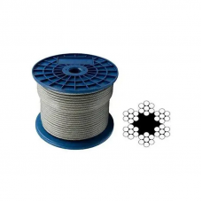 Канат (трос) сталевий оцинкований DIN 3055, 6x7-FC 5 мм (ціна вказана за 1 метр, замовлення кратно 10м)