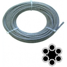 Канат (трос) сталевий оцинкований EN 12385-4, ISO 2408, 6х12 8 мм (ціна вказана за 1 метр, замовлення кратно 10м)