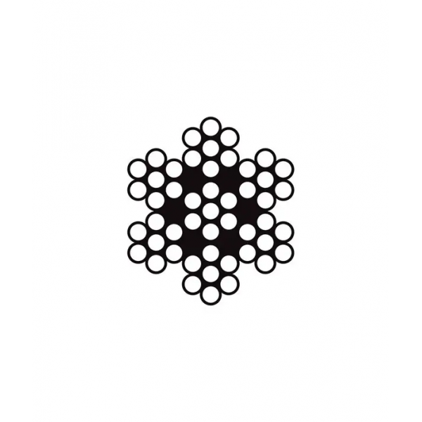 Канат стальной нержавеющий DIN 3055, 7х7 3 мм (цена указана за 1 метр, заказ кратно 10м)