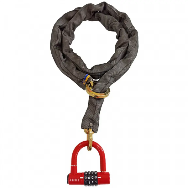 Протиугінний ланцюг (велозамок) Gartex S2 1500x8 мм-004 (з кільцем)