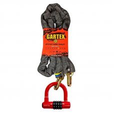 Протиугінний ланцюг (велозамок) Gartex S2 1500x8 мм-004