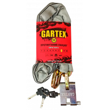Протиугінний ланцюг (велозамок) Gartex S3 1500x10 мм-007