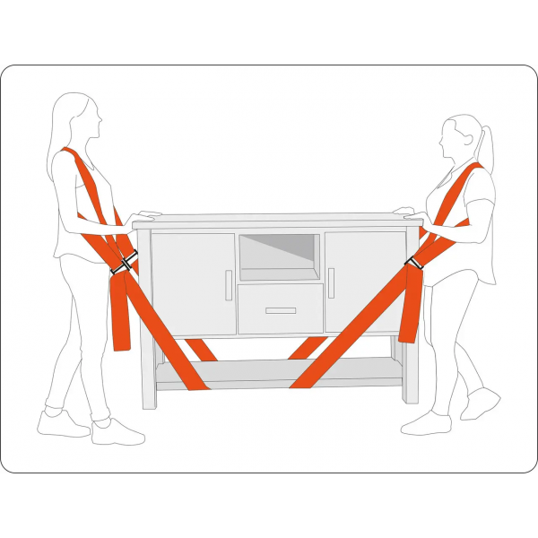 Ремінь такелажний для перенесення меблів (пояс вантажника 1 шт) (05-210002)
